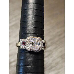 925 Sterling Silver Garnet Spinel Stone Ring Size 12 - 4.03g